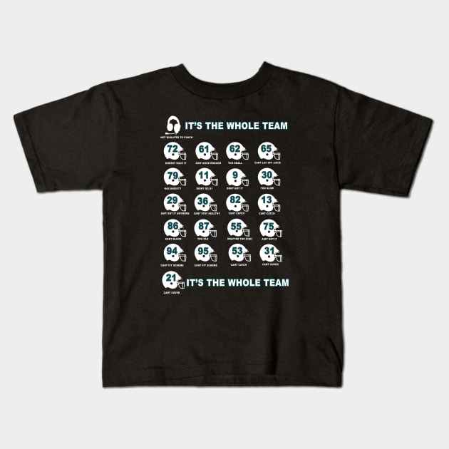 It's the Whole Team. Kids T-Shirt by Philly Drinkers